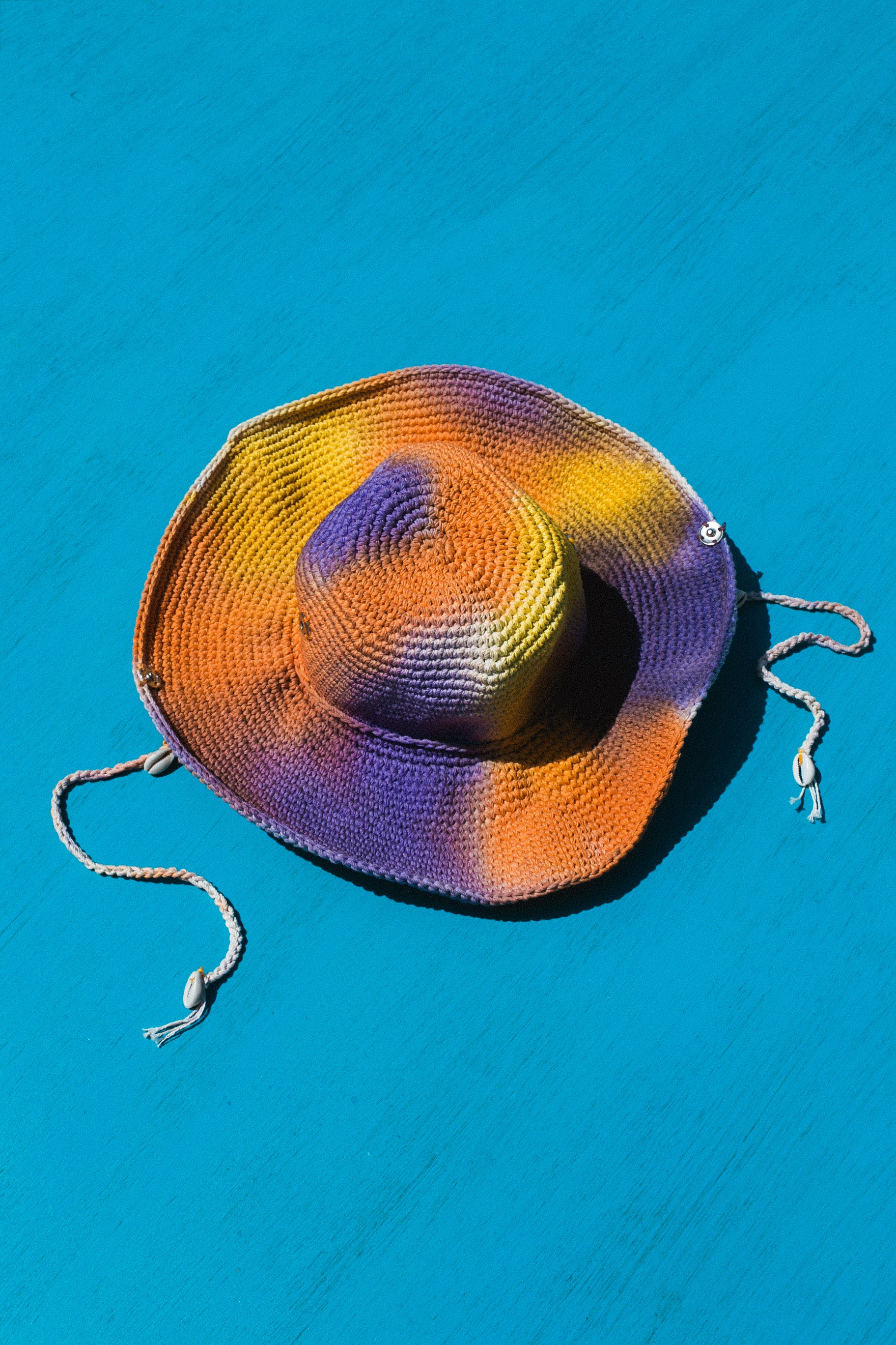 Tie Dye Frayed Woven Hat Blood Orange Flex Fitted Tie Dye Festival Hat (Grateful Dead  main image 2