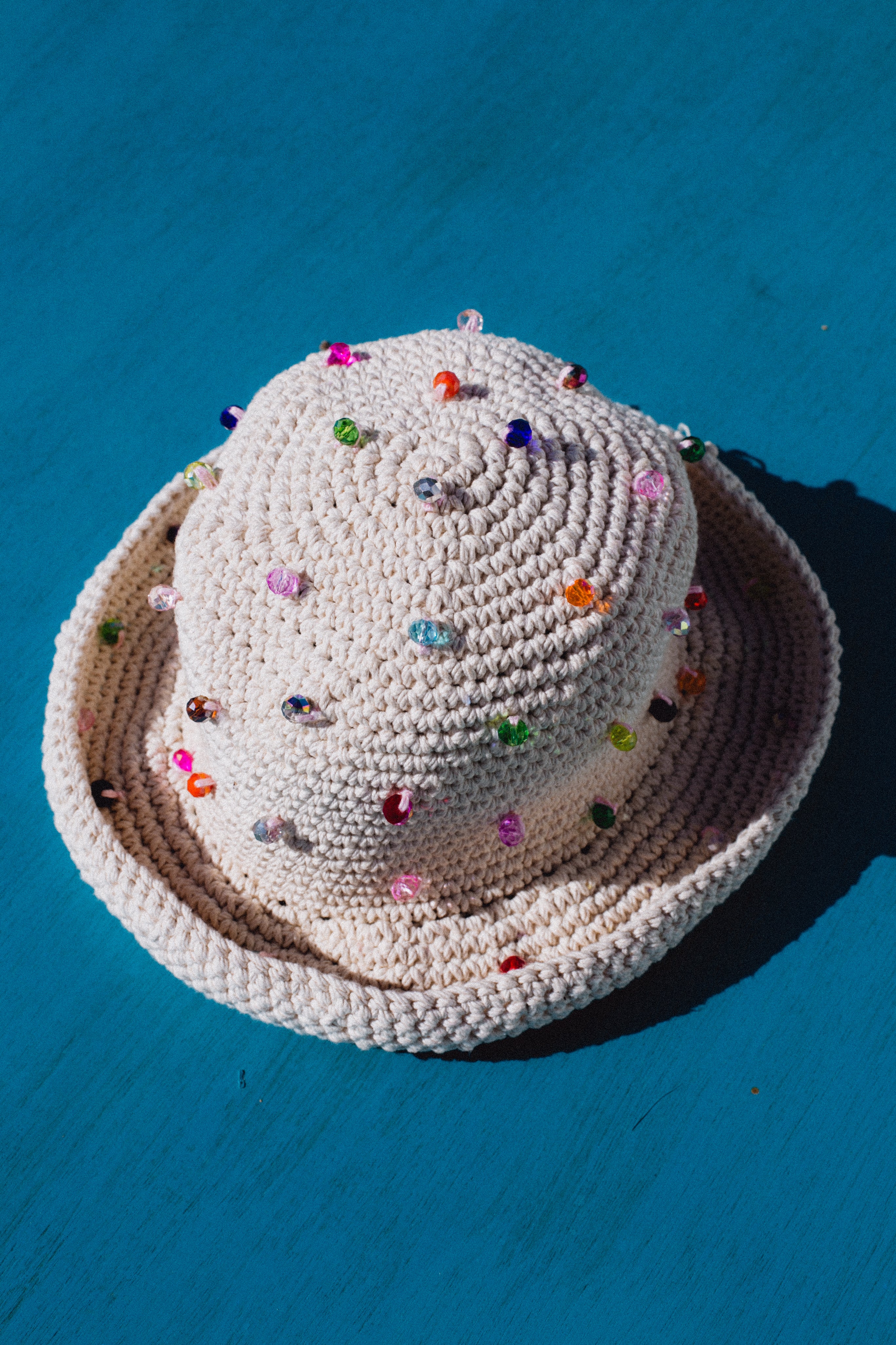 Original fun handmade Panamahat with blue hearts crystals Discover Our Stylish New Panama Hats | TikTok main image 4